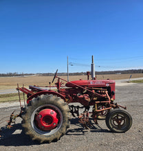 Load image into Gallery viewer, 1953 Farmall Super A Tractor w/ IH 144 3 Shank Cultivators